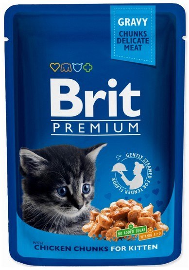 Brit Premium Cat Kitten Kurczak saszetka 100g