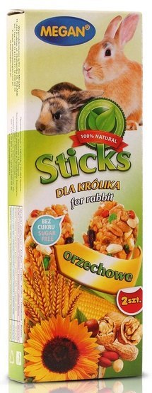 Megan Sticks dla królika orzechowe 2szt [ME104]