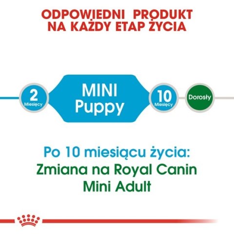 Royal Canin Mini Puppy karma sucha dla szczeniąt, od 2 do 10 miesiąca życia, ras małych 800g