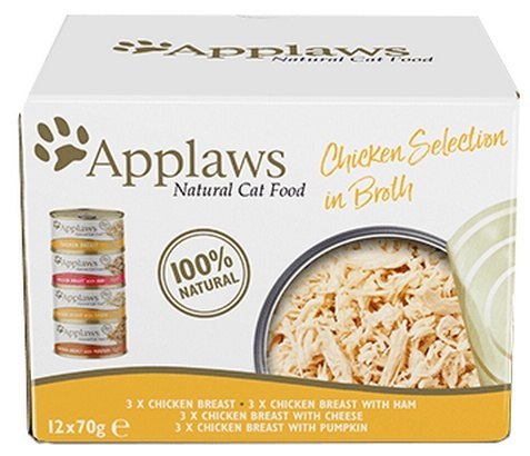 Applaws puszki dla kota Multipack Chicken 12x70g