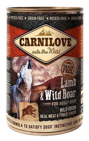 Carnilove Dog Wild Meat Lamb & Wild Boar Adult - jagnię i dzik puszka 400g