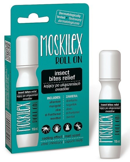 DermaPharm Moskilex Roll on 15ml - dla ludzi kojący po ukąszeniach owadów