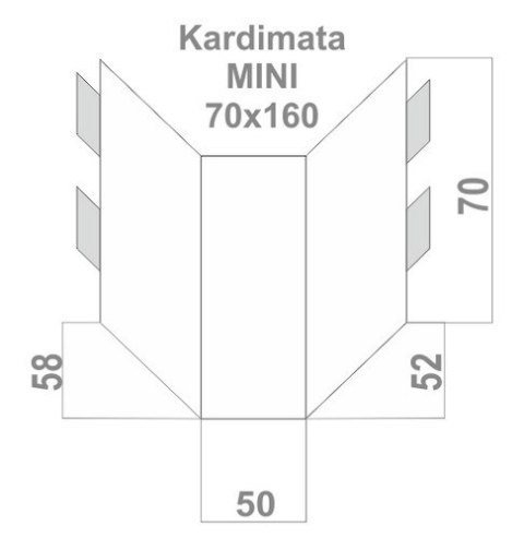 Kardiff Anti Slip Mini 1/2 Mata samochodowa na połowę tylnego fotela granatowa