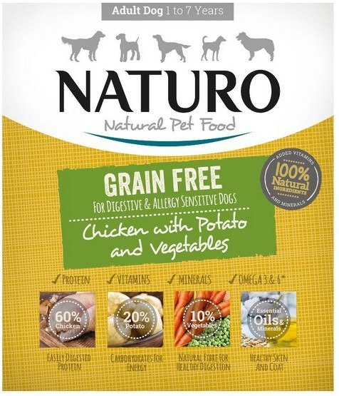 Naturo Grain Free Kurczak, ziemniaki i warzywa 400g