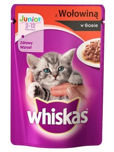 Whiskas Junior Wołowina w sosie saszetka 100g