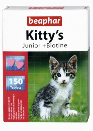 Beaphar Kitty's Junior + Biotine tabletki witaminowe 150szt