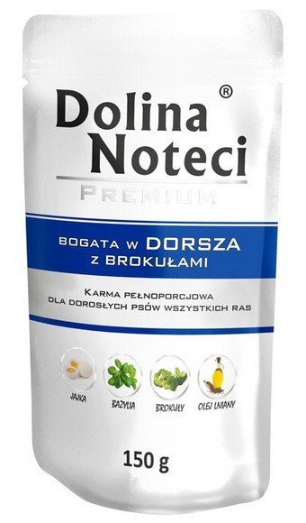 Dolina Noteci Premium Pies Dorsz z brokułami saszetka 150g