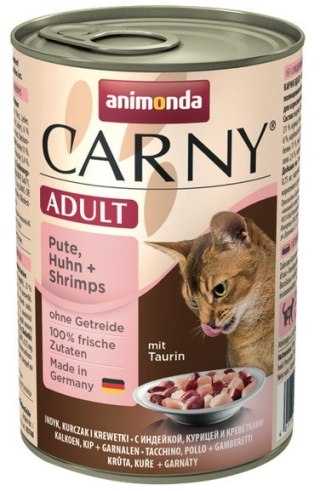 Animonda Carny Adult Indyk, Kurczak + Krewetki puszka 400g