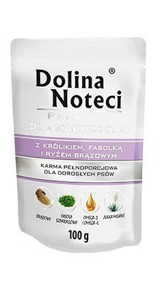 Dolina Noteci Premium Pies Królik, fasolka i ryż brązowy saszetka 100g