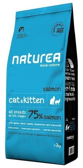 Naturea Cat & Kitten Łosoś 7kg