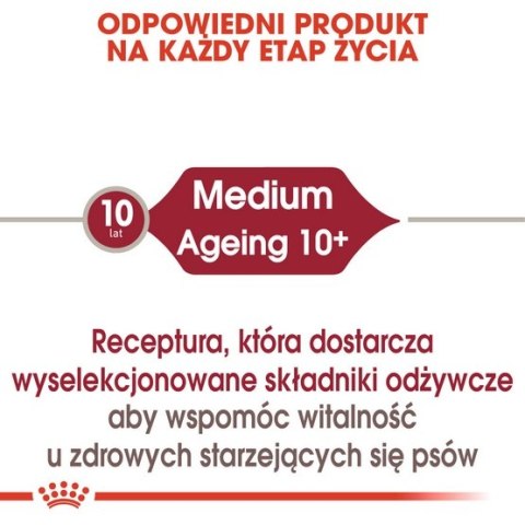 Royal Canin Medium Ageing 10+ karma mokra w sosie dla psów dojrzałych po 10 roku życia, ras średnich saszetka 140g