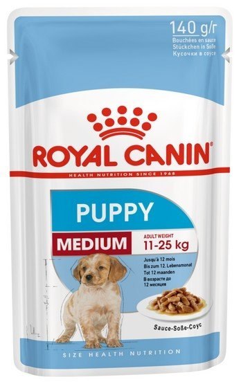 Royal Canin Medium Puppy karma mokra w sosie dla szczeniąt, od 2 do 12 miesiąca, ras średnich 140g