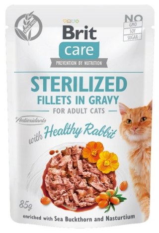 Brit Care Cat Fillets In Gravy Sterilized Healthy Rabbit saszetka 85g