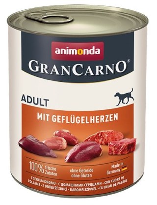 Animonda GranCarno Original Adult Geflugelherzen Drobiowe serca puszka 800g