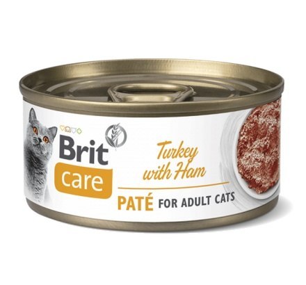 Brit Care Cat Turkey Pate & Ham puszka 70g