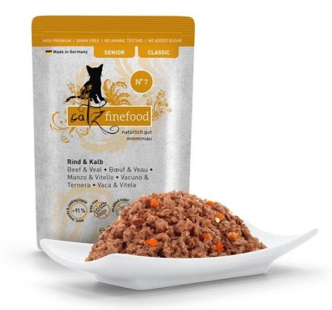 Catz Finefood Classic Senior N.07 Wołowina i cielęcina saszetka 85g