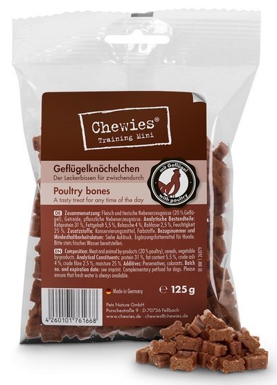 Chewies Training Kosteczki Mini Drób 125g