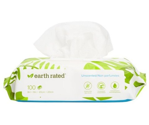 Chusteczki Earth Rated kompostowalne bezzapachowe 100szt