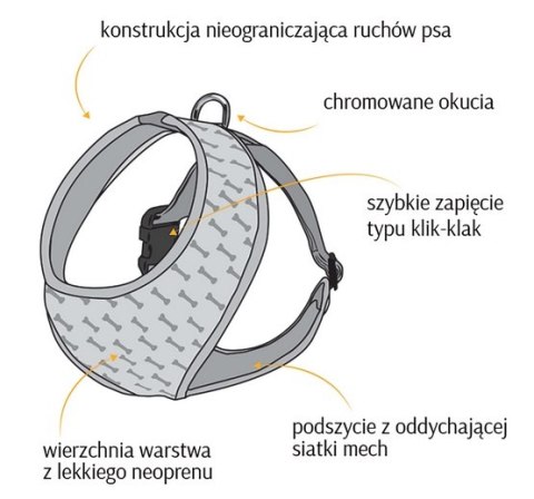 Dingo Szelki bezuciskowe z regulacją L granatowe