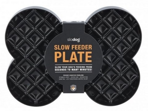 SloDog Slow Feeder Plate Miska duża kość czarna