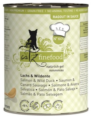 Catz Finefood Ragout N.605 Łosoś i Dzika Kaczka puszka 380g