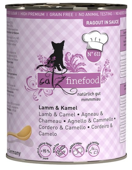 Catz Finefood Ragout N.611 Jagnięcina i Wielbłąd puszka 380g