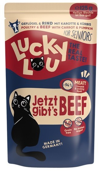 Lucky Lou Lifestage Senior Drób i wołowina saszetka 125g