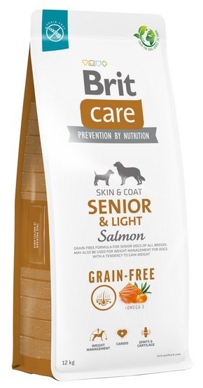 Brit Care Grain Free Senior & Light Salmon 12kg