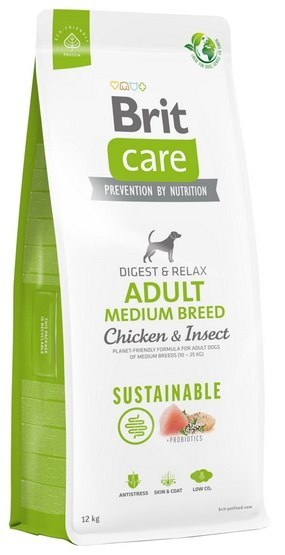 Brit Care Sustainable Adult Medium Breed Chicken & Insect 12kg