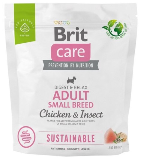 Brit Care Sustainable Adult Small Breed Chicken & Insect 1kg