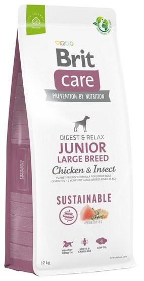 Brit Care Sustainable Junior Large Breed Chicken & Insect 12kg