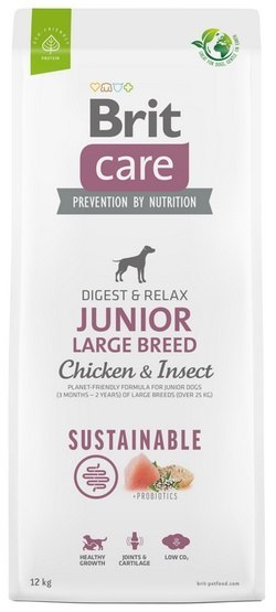 Brit Care Sustainable Junior Large Breed Chicken & Insect 12kg