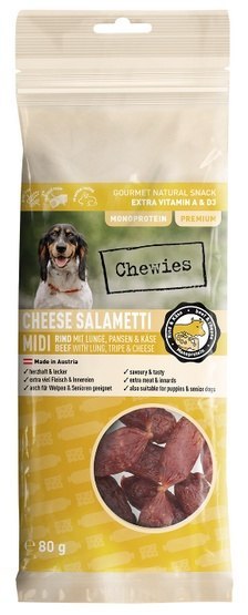 Chewies Cheese Salametti Midi wołowina z płucami, żwaczami & serem 80g