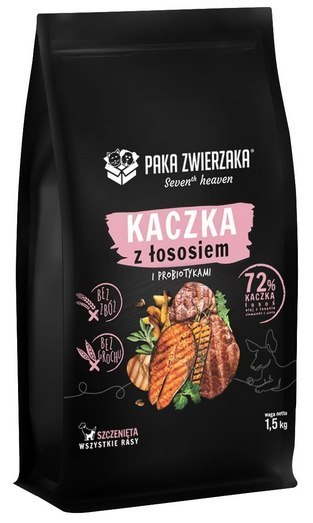 Paka Zwierzaka Seventh Heaven Puppy Kaczka z łososiem 1,5kg