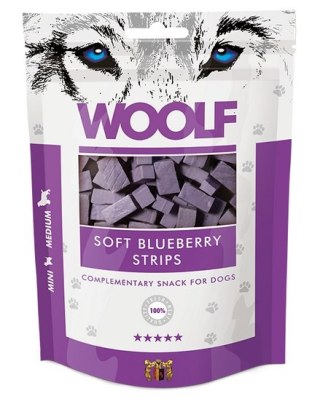 Woolf Soft Blueberry Strips 100g