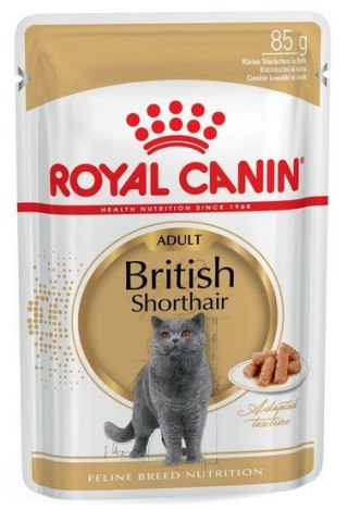 Royal Canin British Shorthair karma mokra w sosie dla kotów dorosłych rasy brytyjski krótkowłosy saszetka 85g