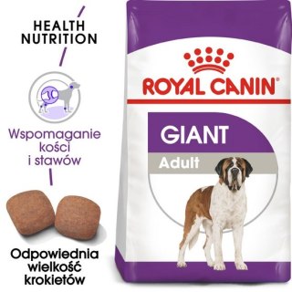 Royal Canin Giant Adult karma sucha dla psów dorosłych, od 18/24 miesiąca życia, ras olbrzymich PROMOCJA 18kg (15+3kg)