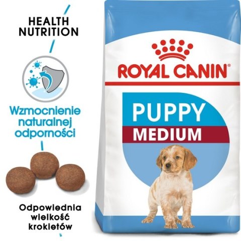 Royal Canin Medium Puppy karma sucha dla szczeniąt, od 2 do 12 miesiąca, ras średnich 4kg