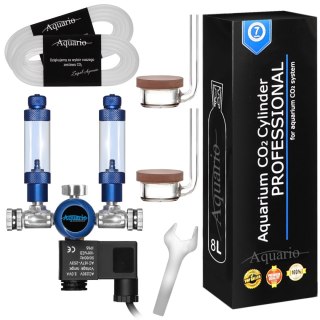 Aquario BLUE TWIN Professional - podwójny zestaw CO2 z butlą 8l