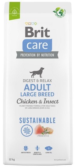 Brit Care Sustainable Adult Large Breed Chicken & Insect 12kg