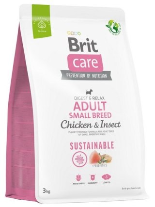 Brit Care Sustainable Adult Small Breed Chicken & Insect 3kg