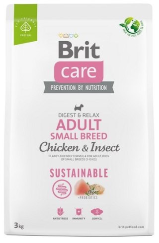 Brit Care Sustainable Adult Small Breed Chicken & Insect 3kg