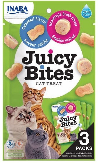 Inaba Cat Juicy Bites Bulion i kalmary 33,9g