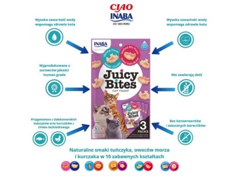 Inaba Cat Juicy Bites Krewetki i owoce morza 33,9g