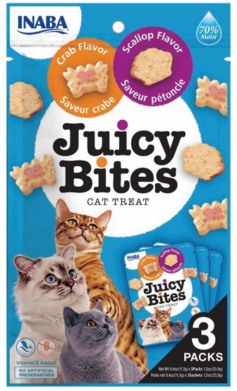 Inaba Cat Juicy Bites Przegrzebek i krab 33,9g