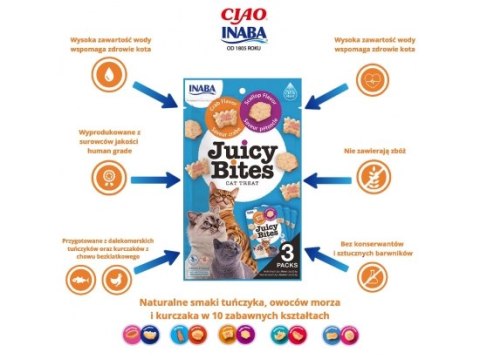 Inaba Cat Juicy Bites Przegrzebek i krab 33,9g