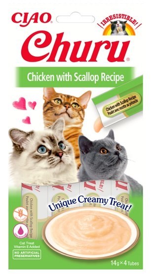 Inaba Ciao Cat Churu Creamy Kurczak i przegrzebki 56g