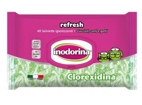 Inodorina Chusteczki Clorexidina - z chlorheksydyną 40szt