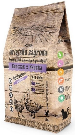 Wiejska Zagroda Kot - Kurczak z kaczką 1,6kg