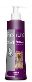 FRESH LINE szampon z odżywką dla psów rasy York 220 ml